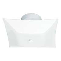 12&quot; - 2 Light - 60W Max Square Shade White Glass Nuvo Lighting