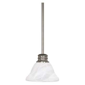 7&quot; - 1 Light - 100W Max Brushed Nickel Finish Alabaster Glass Nuvo Lighting