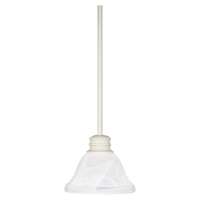 7&quot; - 1 Light - 100W Max Textured White Finish Alabaster Glass Nuvo Lighting