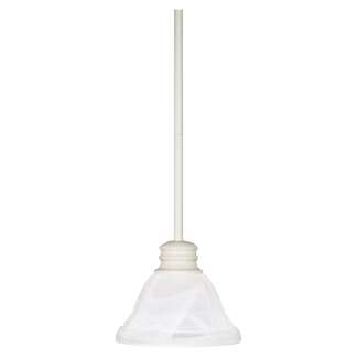7&quot; - 1 Light - 100W Max Textured White Finish Alabaster Glass Nuvo Lighting