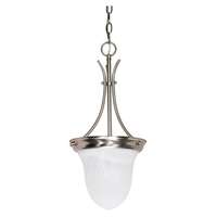10&quot; - 1 Light - 100W Max Brushed Nickel Finish Alabaster Glass Nuvo Lighting
