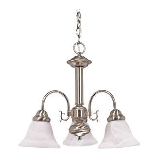 20&quot; - 3 Light - 60W Max Brushed Nickel Finish Alabaster Glass Nuvo Lighting