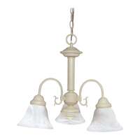 20&quot; - 3 Light - 60W Max Textured White Finish Alabaster Glass Nuvo Lighting