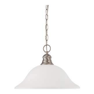16&quot; - 1 Light - 100W Max Brushed Nickel Finish Frosted Glass Nuvo Lighting