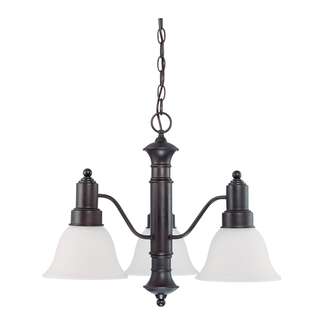 22.5&quot; - 3 Light - 60W Max Mahogany Bronze Finish Frosted Glass Nuvo Lighting