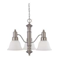 22.5&quot; - 3 Light - 60W Max Brushed Nickel Finish Frosted Glass Nuvo Lighting