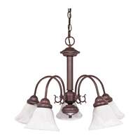 24&quot; - 5 Light - 60W Max Old Bronze Finish Alabaster Glass Nuvo Lighting