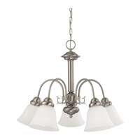 24&quot; - 5 Light - 60W Max Brushed Nickel Finish Frosted Glass Nuvo Lighting