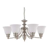 26&quot; - 6 Light - 60W Max Brushed Nickel Finish Frosted Glass Nuvo Lighting