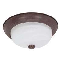 11&quot; - 2 Light - 60W Max Old Bronze Finish Alabaster Glass Nuvo Lighting