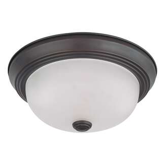 11&quot; - 2 Light - 60W Max Mahogany Bronze Finish Frosted White Glass Nuvo Lighting