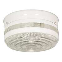 10&quot; - 2 Light - 60W Max White Finish Crystal &amp;amp; White Glass Nuvo Lighting