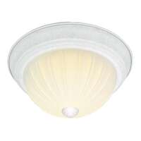 11&quot; - 2 Light - 60W Max Textured White Finish Frosted Melon Glass Nuvo Lighting