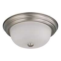 13&quot; - 2 Light - 60W Max Brushed Nickel Finish Frosted Glass Nuvo Lighting