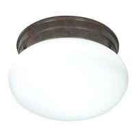 7.5&quot; - 1 Light - 60W Max Old Bronze Finish White Glass Nuvo Lighting