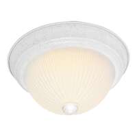 13&quot; - 2 Light - 60W Max Textured White Finish Frosted Ribbed Glass Nuvo Lighting