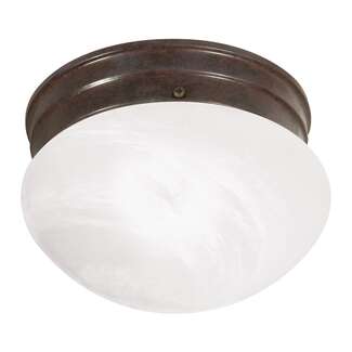 7.5&quot; - 1 Light - 60W Max Old Bronze Finish Alabaster Glass Nuvo Lighting