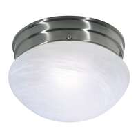 7.5&quot; - 1 Light - 60W Max Brushed Nickel Finish Alabaster Glass Nuvo Lighting