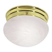 7.5&quot; - 1 Light - 60W Max Polished Brass Finish Alabaster Glass Nuvo Lighting