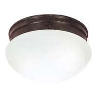 9.5&quot; - 2 Light - 60W Max Old Bronze Finish Alabaster Glass Nuvo Lighting