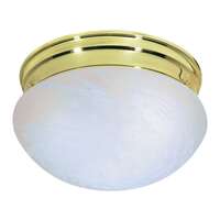 9.5&quot; - 2 Light - 60W Max Polished Brass Finish Alabaster Glass Nuvo Lighting