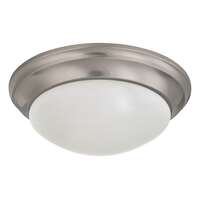14&quot; - 2 Light - 60W Max Twist &amp;amp; Lock Brushed Nickel Finish Frosted Glass Nuvo Lighting