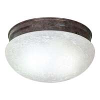 12&quot; - 2 Light - 60W Max Old Bronze Finish Alabaster Glass Nuvo Lighting