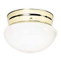 9.5&quot; - 2 Light - 60W Max Polished Brass Finish White Glass Nuvo Lighting