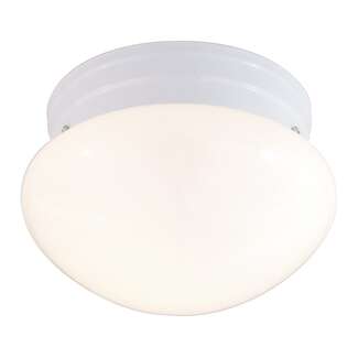9.5&quot; - 2 Light - 60W Max White Finish White Glass Nuvo Lighting