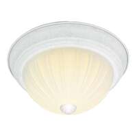 15&quot; - 3 Light - 60W Max Textured White Finish Frosted Melon Glass Nuvo Lighting
