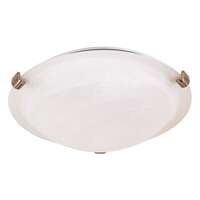 12&quot; - 1 Light - 60W Max Brushed Nickel Finish Alabaster Glass Nuvo Lighting
