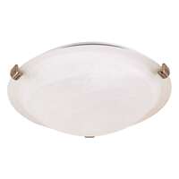 16&quot; - 2 Light - 60W Max Brushed Nickel Finish Alabaster Glass Nuvo Lighting