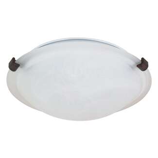 12&quot; - 1 Light - 60W Max Old Bronze Finish Alabaster Glass Nuvo Lighting