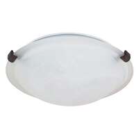 16&quot; - 2 Light - 60W Max Old Bronze Finish Alabaster Glass Nuvo Lighting