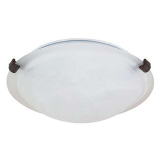 16&quot; - 2 Light - 60W Max Old Bronze Finish Alabaster Glass Nuvo Lighting