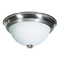 15&quot; - 3 Light - 60W Max Brushed Nickel Finish Frosted Melon Glass Nuvo Lighting