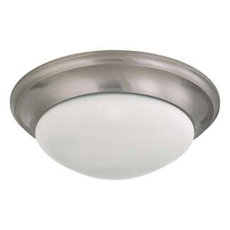 17&quot; - 3 Light - 60W Max Twist &amp;amp; Lock Brushed Nickel Finish Frosted Glass Nuvo Lighting
