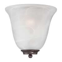 10" - 1 Light - 60W Max Old Bronze Finish Alabaster Glass Nuvo Lighting