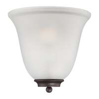10" - 1 Light - 60W Max Mahogany Bronze Finish Frosted Glass Nuvo Lighting