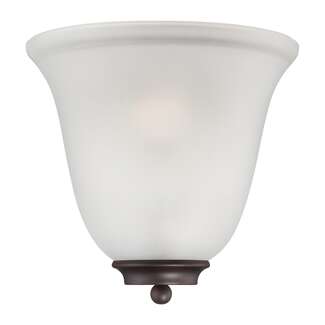 10" - 1 Light - 60W Max Mahogany Bronze Finish Frosted Glass Nuvo Lighting