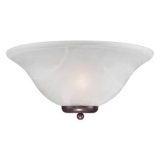 16" - 1 Light - 60W Max Old Bronze Finish Alabaster Glass Nuvo Lighting