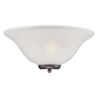 16" - 1 Light - 60W Max Mahogany Bronze Finish Frosted Glass Nuvo Lighting
