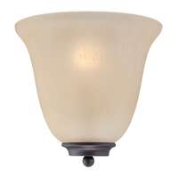 10" - 1 Light - 60W Max Mahogany Bronze Finish Champagne Glass Nuvo Lighting