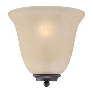 10" - 1 Light - 60W Max Mahogany Bronze Finish Champagne Glass Nuvo Lighting