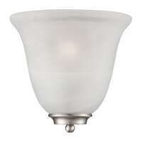 10" - 1 Light - 60W Max Brushed Nickel Finish Alabaster Glass Nuvo Lighting