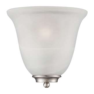 10" - 1 Light - 60W Max Brushed Nickel Finish Alabaster Glass Nuvo Lighting