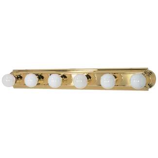 36&quot; - 6 Light - 100W Max Polished Brass Finish Nuvo Lighting