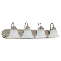 30&quot; - 4 Light - 100W Max Brushed Nickel Finish Alabaster Glass Nuvo Lighting