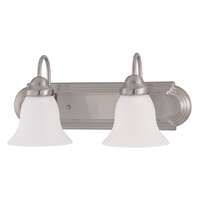 18&quot; - 2 Light - 100W Max Brushed Nickel Finish Frosted Glass Nuvo Lighting