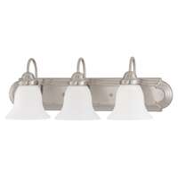 24&quot; - 3 Light - 100W Max Brushed Nickel Finish Frosted Glass Nuvo Lighting